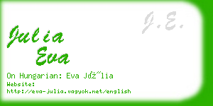 julia eva business card